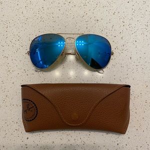 BEAUTIFUL NEW Ray-Ban AVIATOR FLASH LENSES